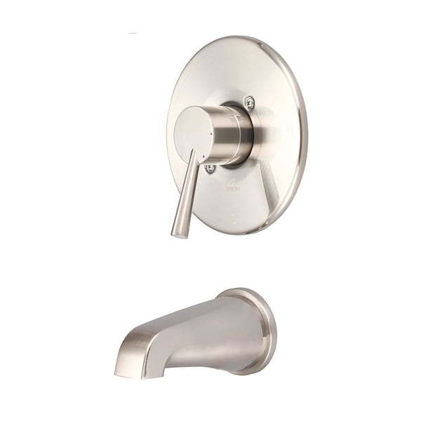 Olympia Faucets Single Handle Tub Trim Set, Wallmount, Brushed Nickel T-2371-BN - main